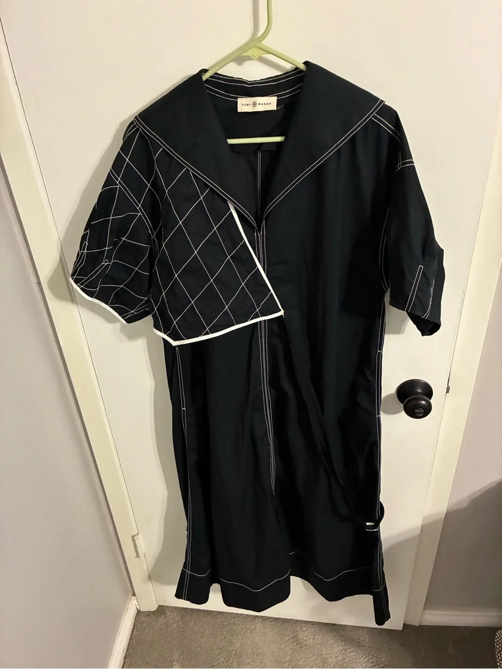 Tory Burch Diamond Topstitch sailor dress